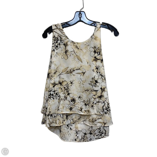 Top Sleeveless By White House Black Market In Tan & White, Size: M
