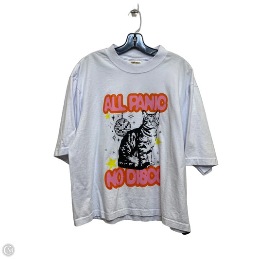 Top Short Sleeve By Shaka Wear In White, Size: M