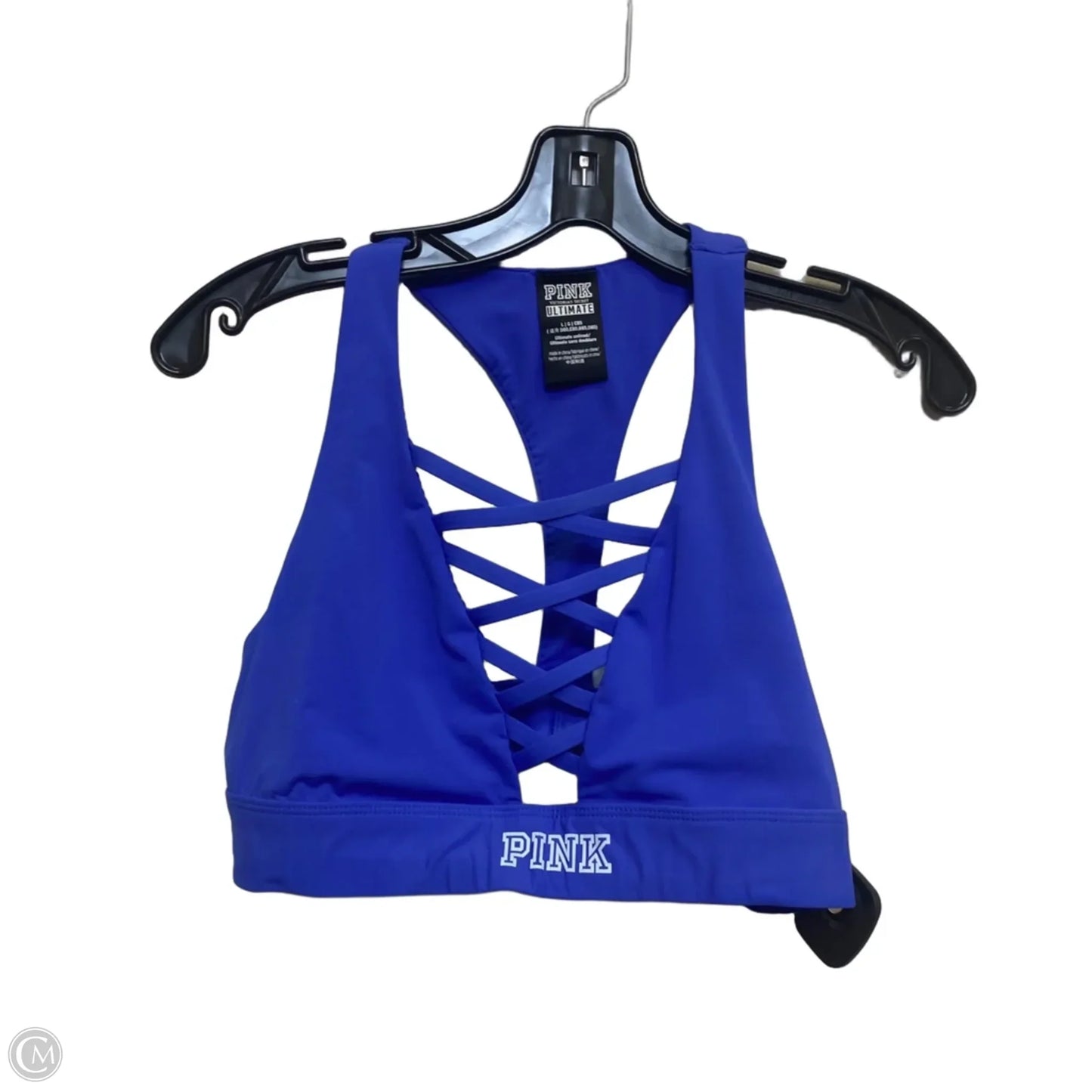 Athletic Bra By Pink In Blue, Size: L