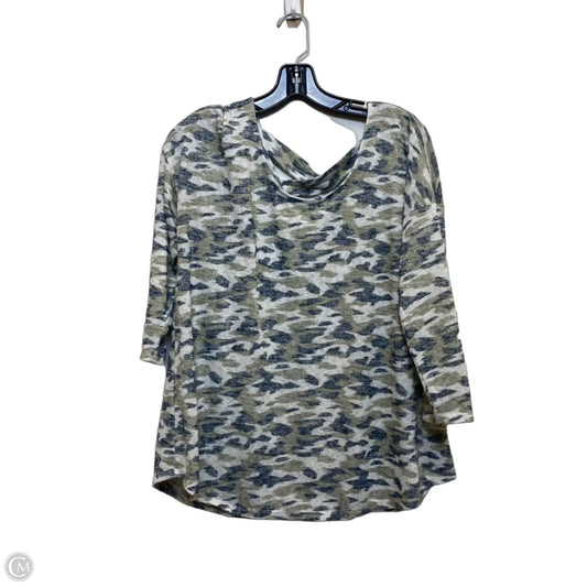 Top 3/4 Sleeve By Versona In Blue & Green, Size: L