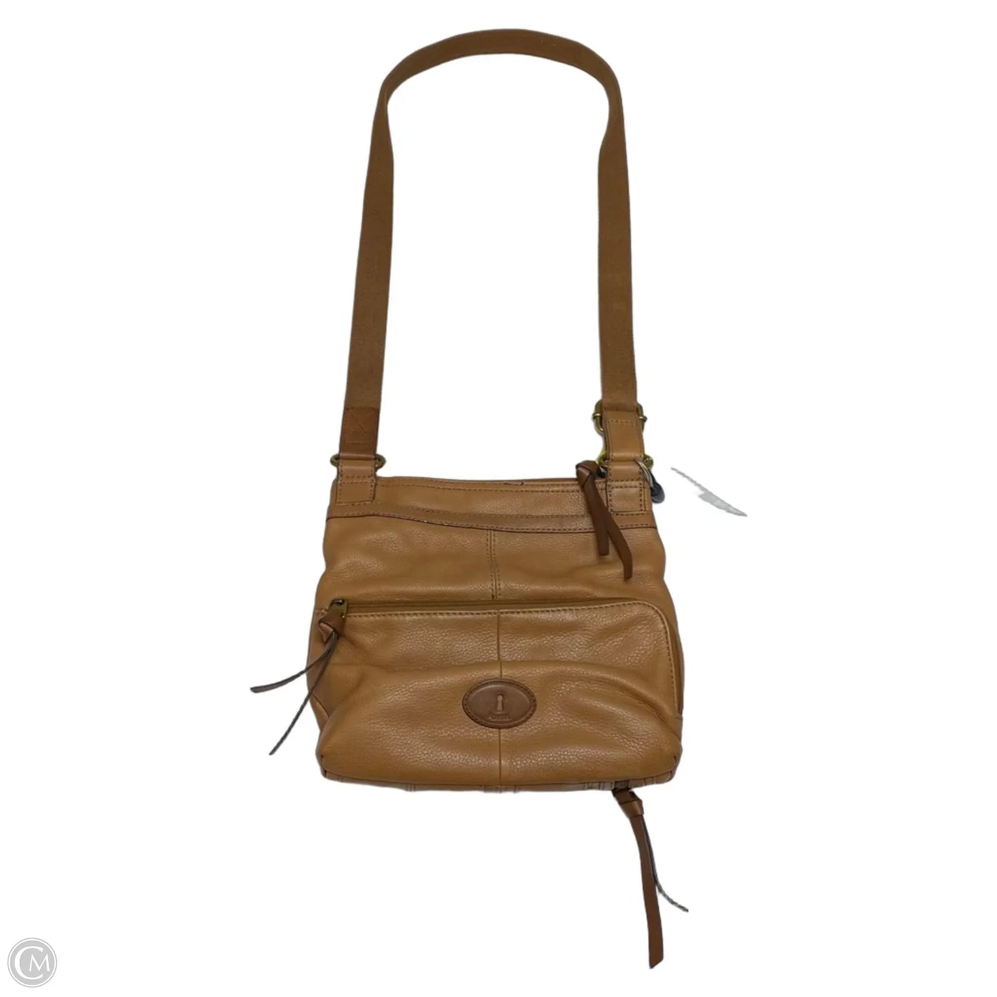 Crossbody Leather By Fossil, Size: Medium