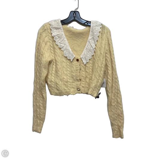 Sweater Cardigan By Altard State In Yellow, Size: Xxs