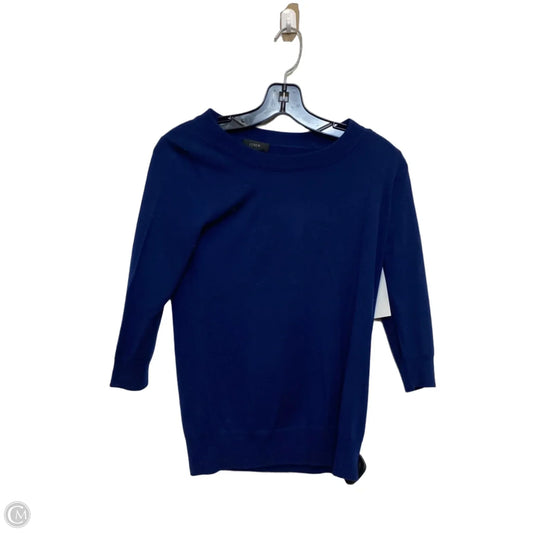 Top 3/4 Sleeve By J. Crew In Blue, Size: Xxs