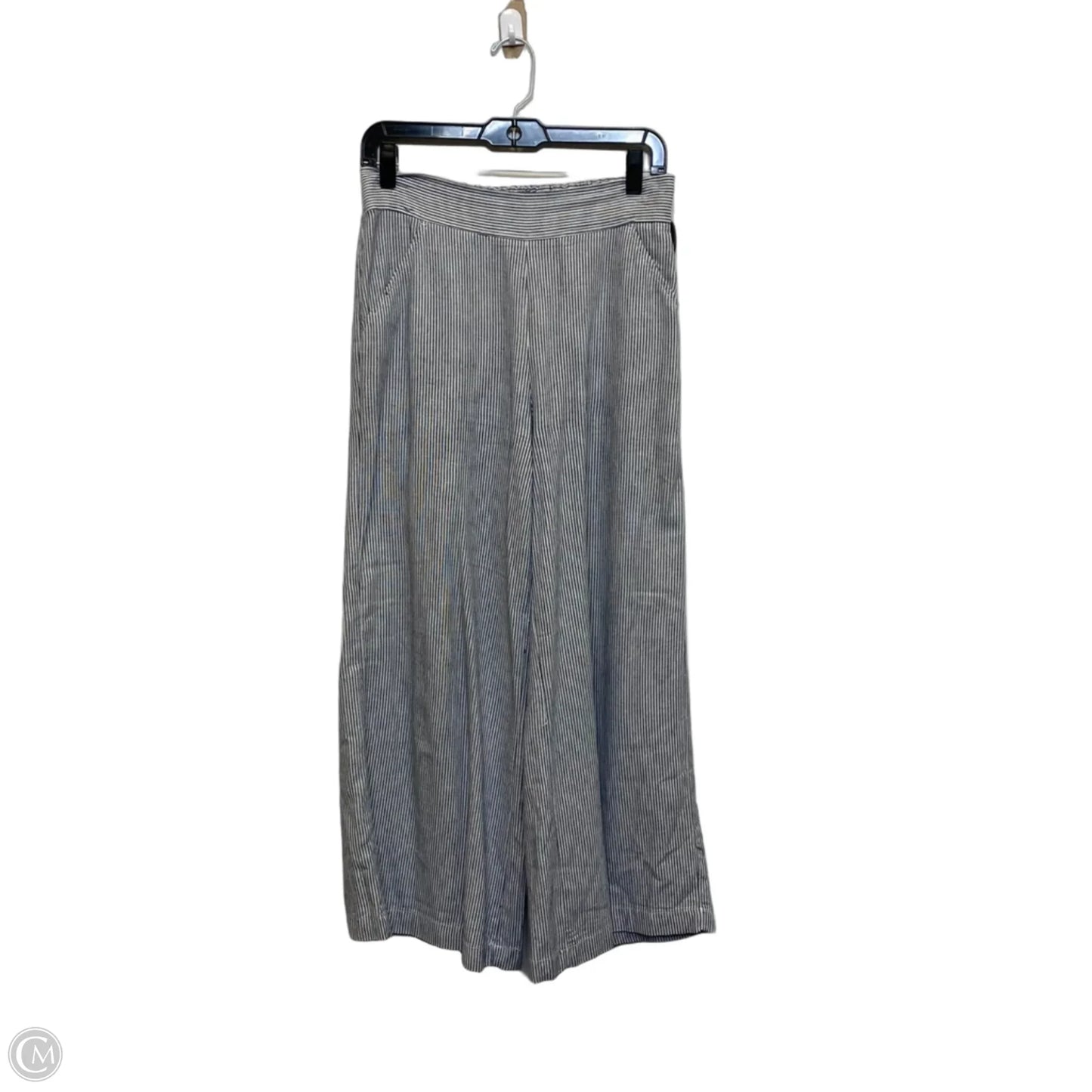 Pants Cropped By Max Studio In Blue & White, Size: S