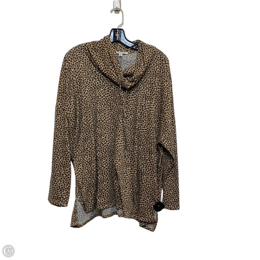 Top Long Sleeve By Green Envelope In Animal Print, Size: 3x