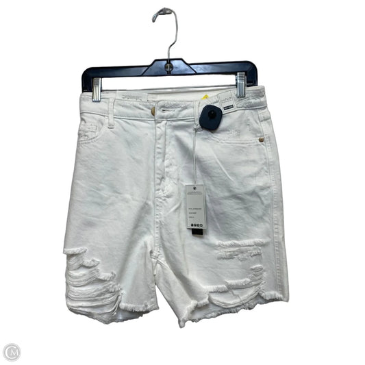 Shorts By Judy Blue In White Denim, Size: Xl