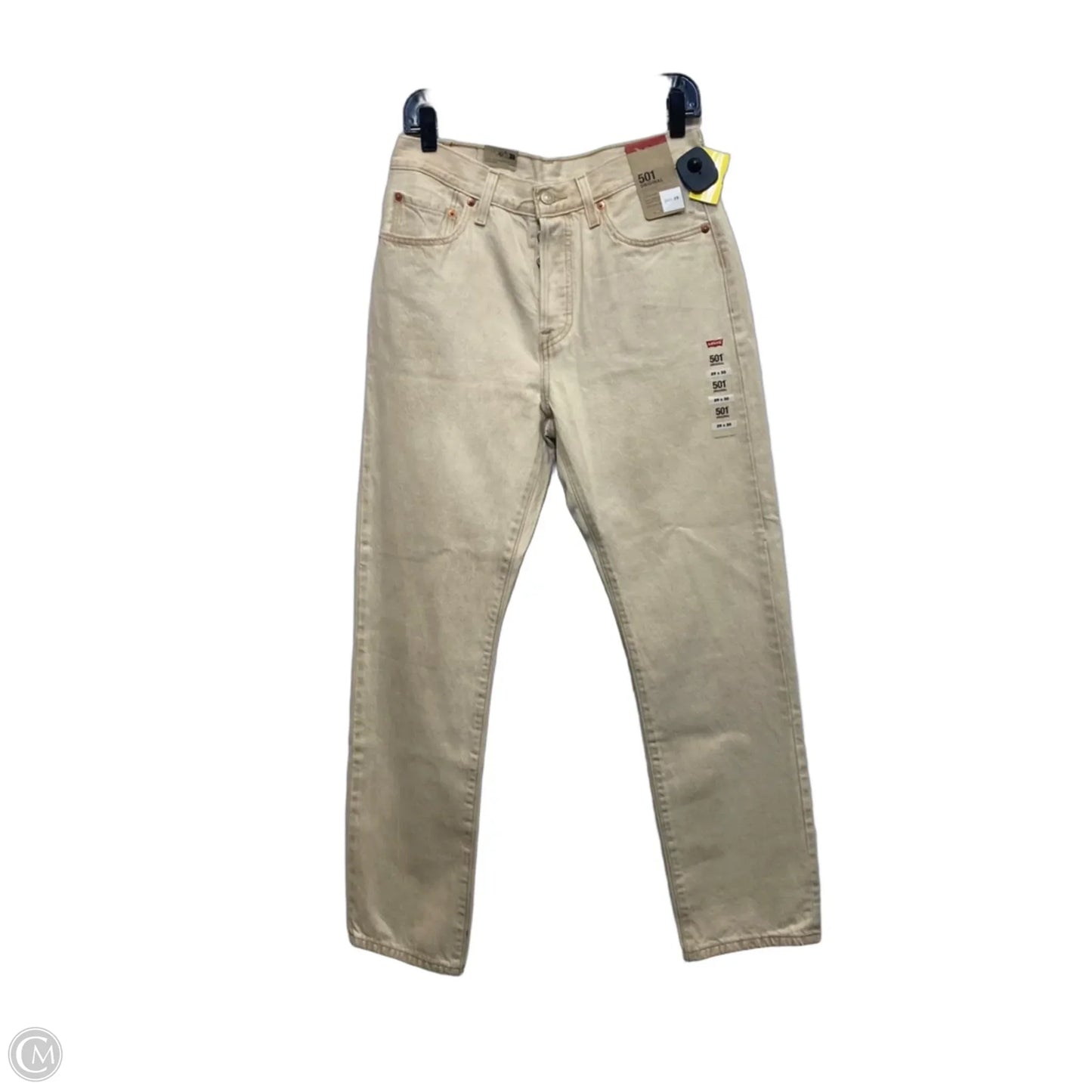 Jeans Straight By Levis In Tan Denim, Size: 8