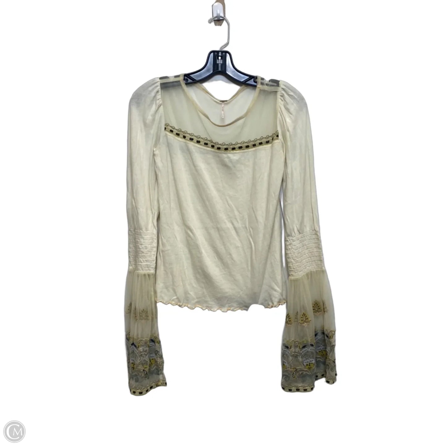Top Long Sleeve By Free People In Cream, Size: S