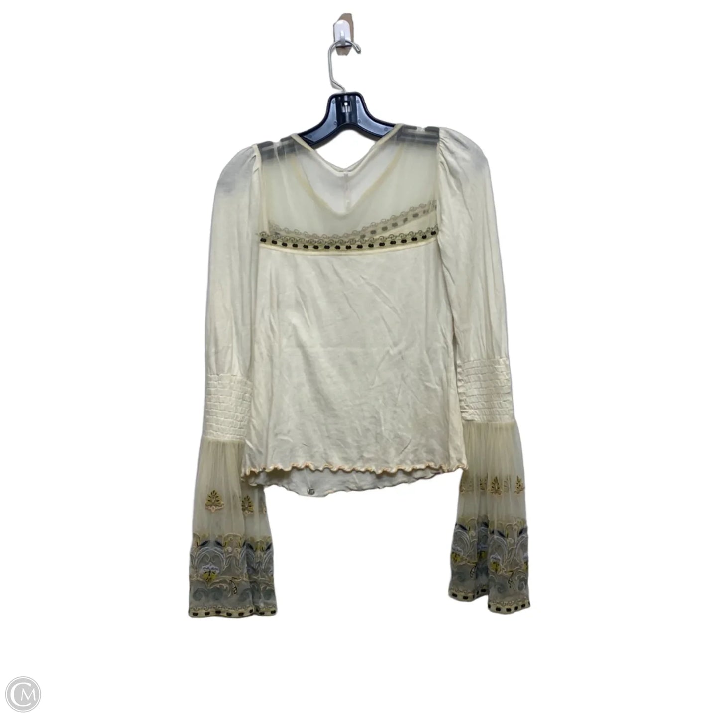 Top Long Sleeve By Free People In Cream, Size: S