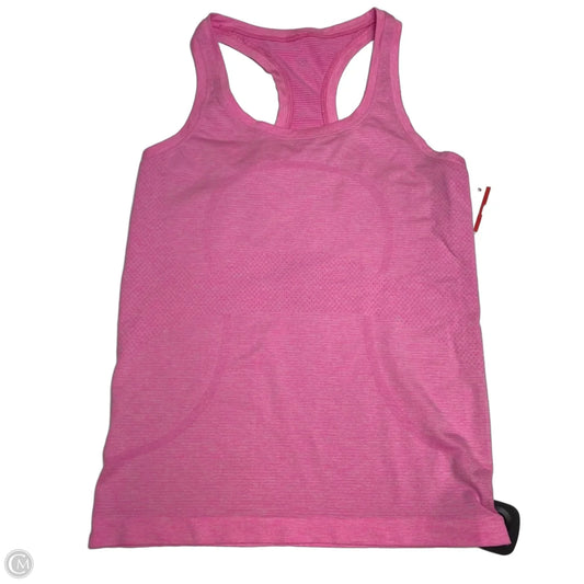 Athletic Tank Top Designer By Lululemon In Pink, Size: S