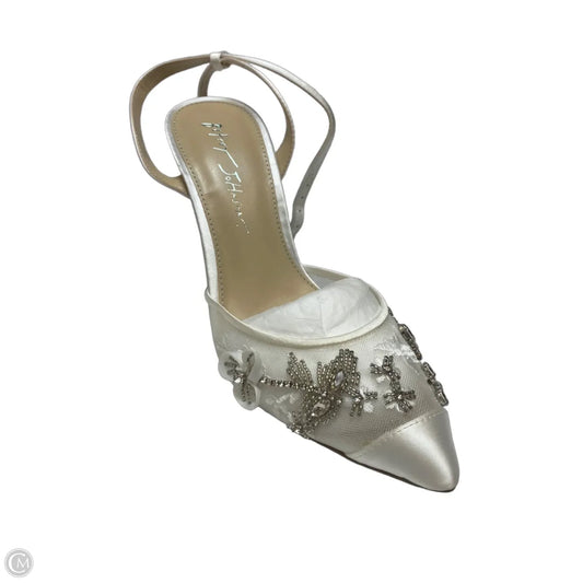 Shoes Heels Stiletto By Betsey Johnson In White, Size: 7.5