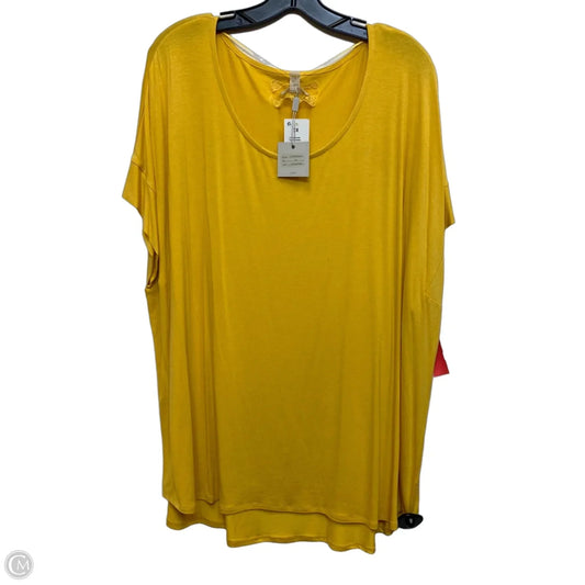 Top Short Sleeve By Cupio In Yellow, Size: 3x