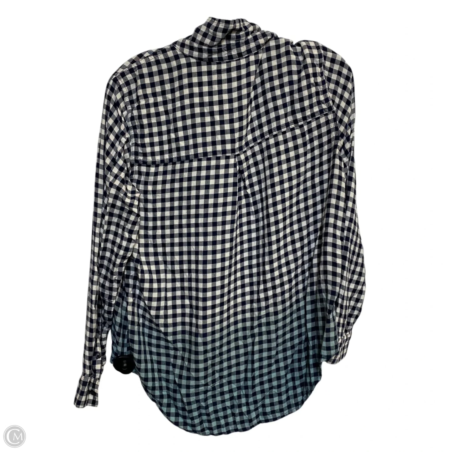 Top Long Sleeve By Time And Tru In Blue & White, Size: L