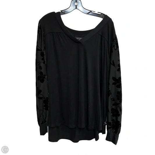 Top Long Sleeve By Lane Bryant In Black, Size: 3x