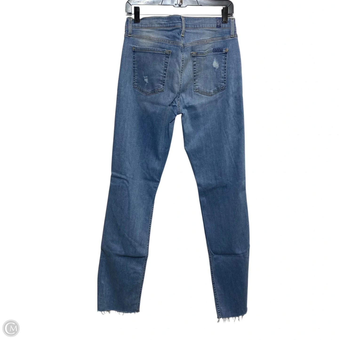 Jeans Designer By 7 For All Mankind In Blue Denim, Size: 8