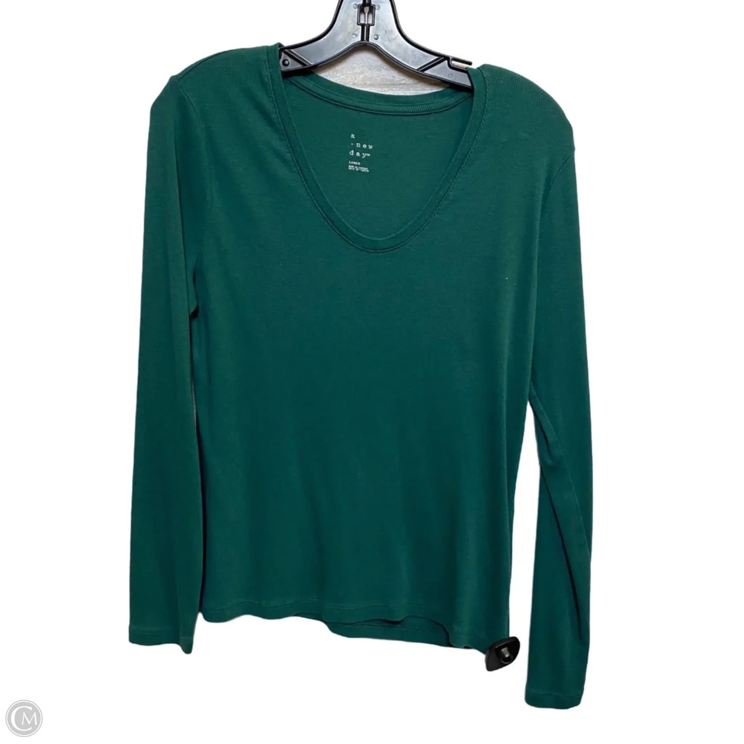 Top Long Sleeve By A New Day In Green, Size: L
