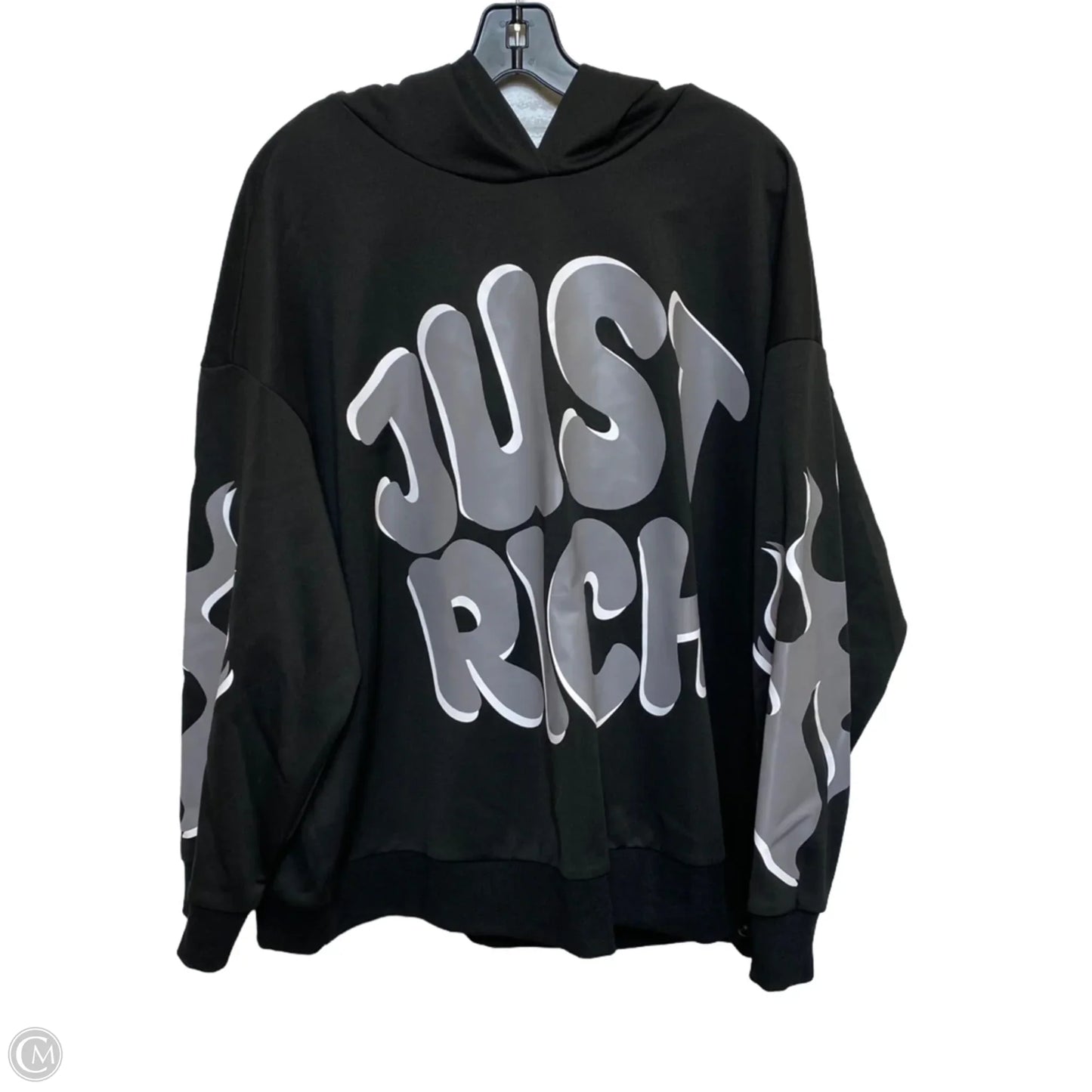 Sweatshirt Hoodie By Shein In Black, Size: 3x