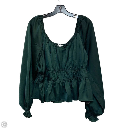 Top Long Sleeve By Arula In Green, Size: 2x
