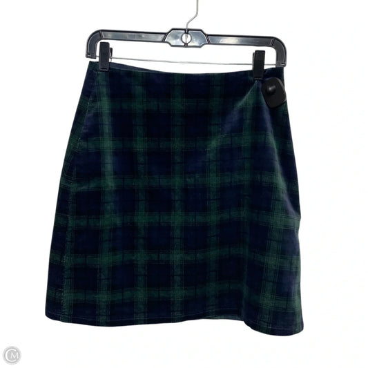 Skirt Mini & Short By Loft In Plaid Pattern, Size: Xs