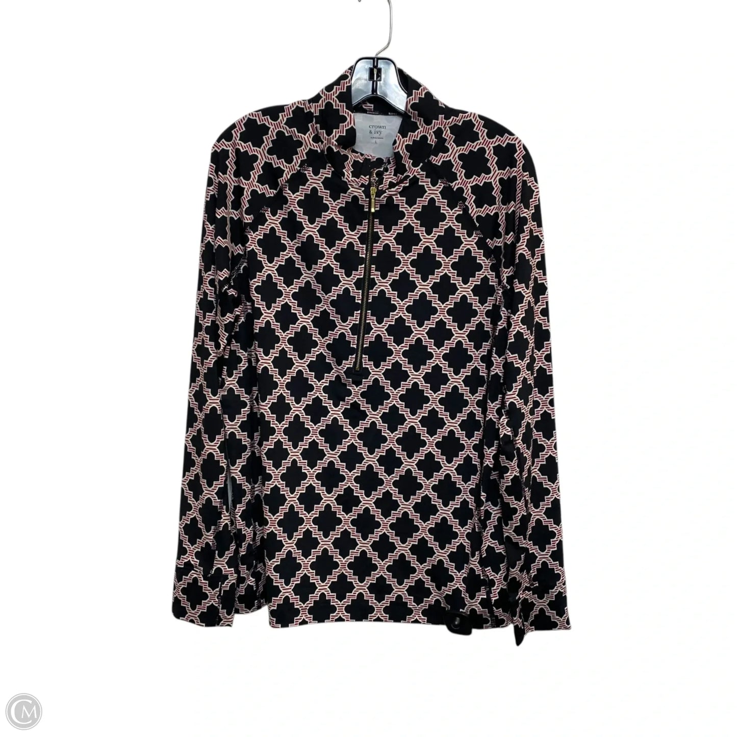 Top Long Sleeve By Crown And Ivy In Black, Size: L