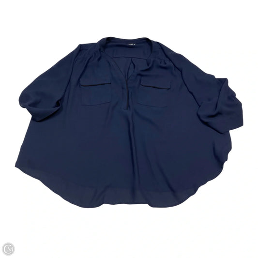 Top Long Sleeve By Torrid In Blue, Size: 1x