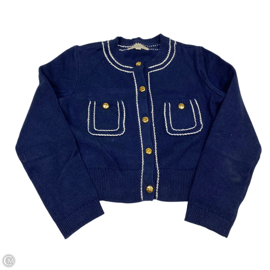 Sweater Cardigan By Loft In Blue, Size: M