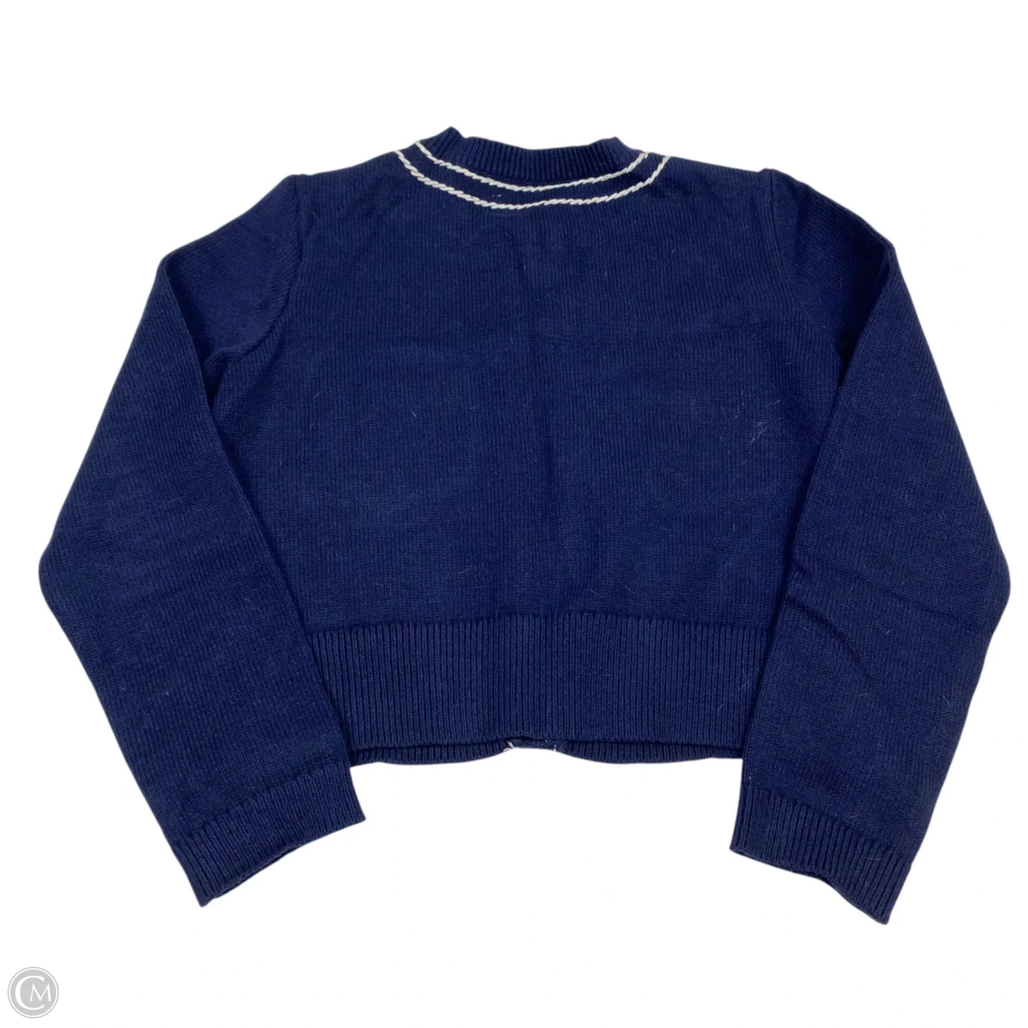 Sweater Cardigan By Loft In Blue, Size: M