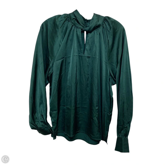 Top Long Sleeve By Blu Pepper In Green, Size: M