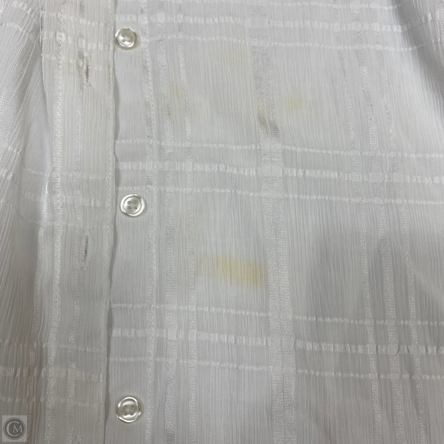 Top Long Sleeve By Cato In White, Size: Xl