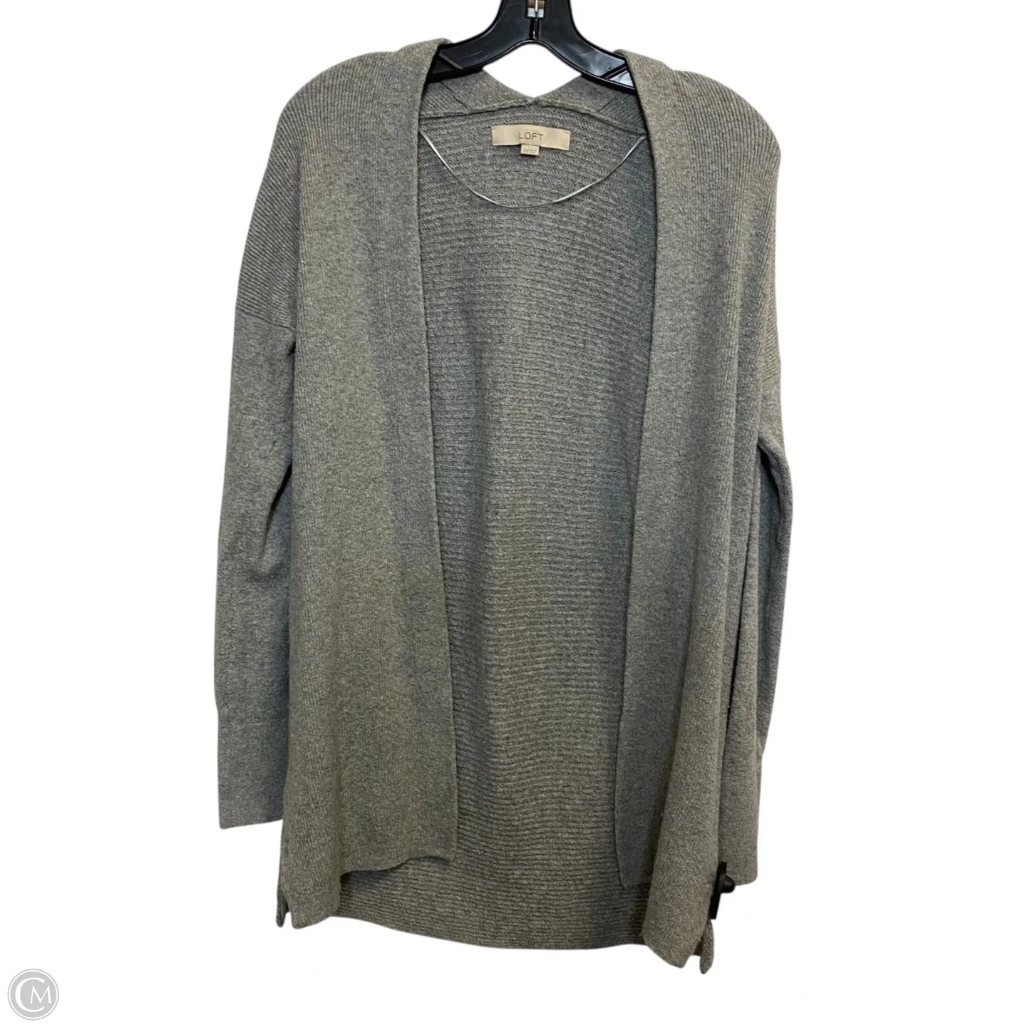 Sweater Cardigan By Loft In Grey, Size: Xxs