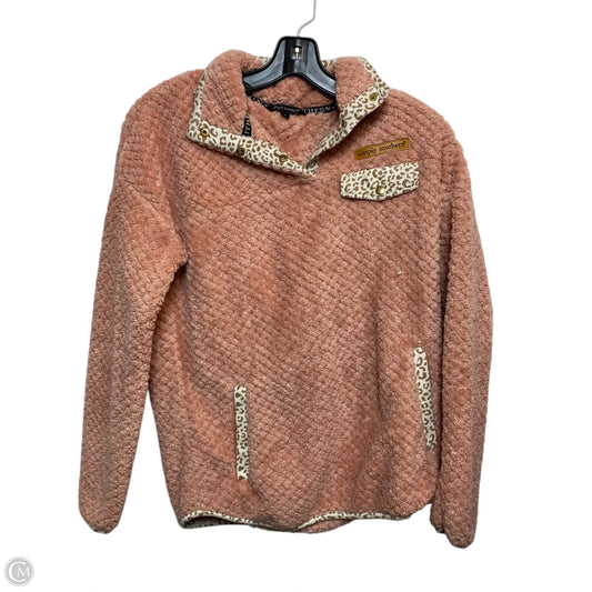 Jacket Fleece By Simply Southern In Pink, Size: S