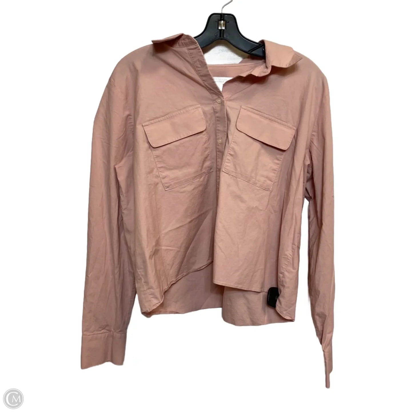 Top Long Sleeve By Ann Taylor In Pink, Size: L