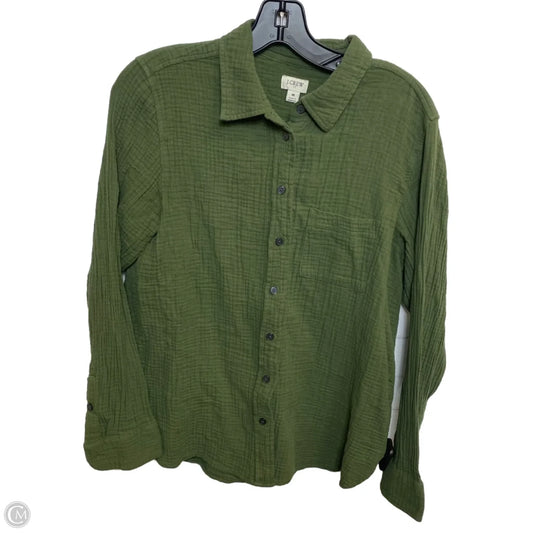 Top Long Sleeve By J. Crew In Green, Size: M