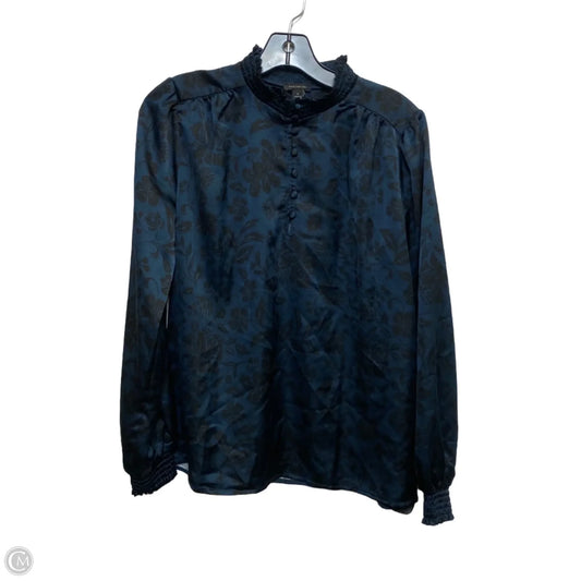 Top Long Sleeve By Ann Taylor In Blue, Size: M