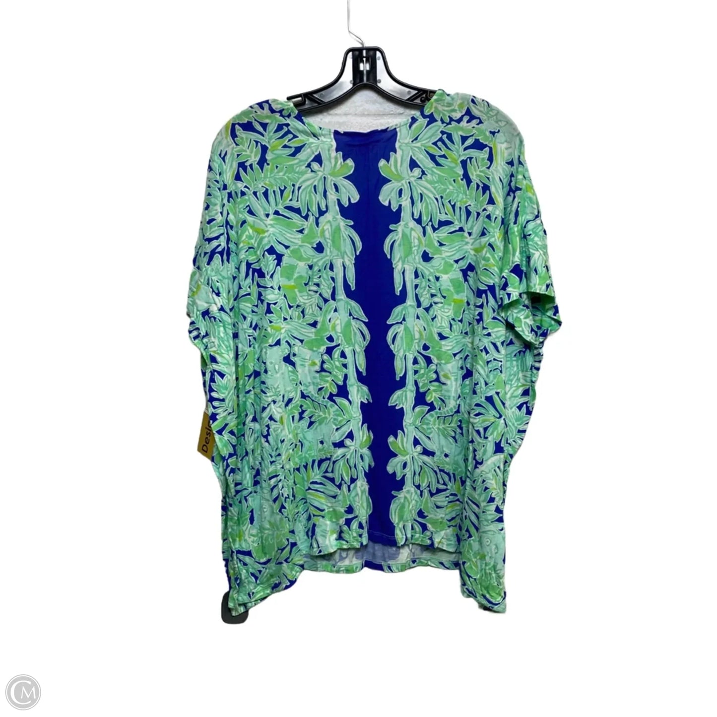 Top Short Sleeve Designer By Lilly Pulitzer In Green, Size: S