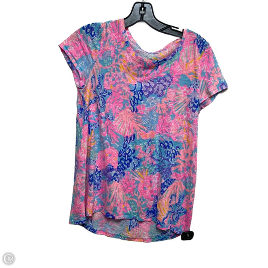 Top Short Sleeve Designer By Lilly Pulitzer In Pink, Size: Xs