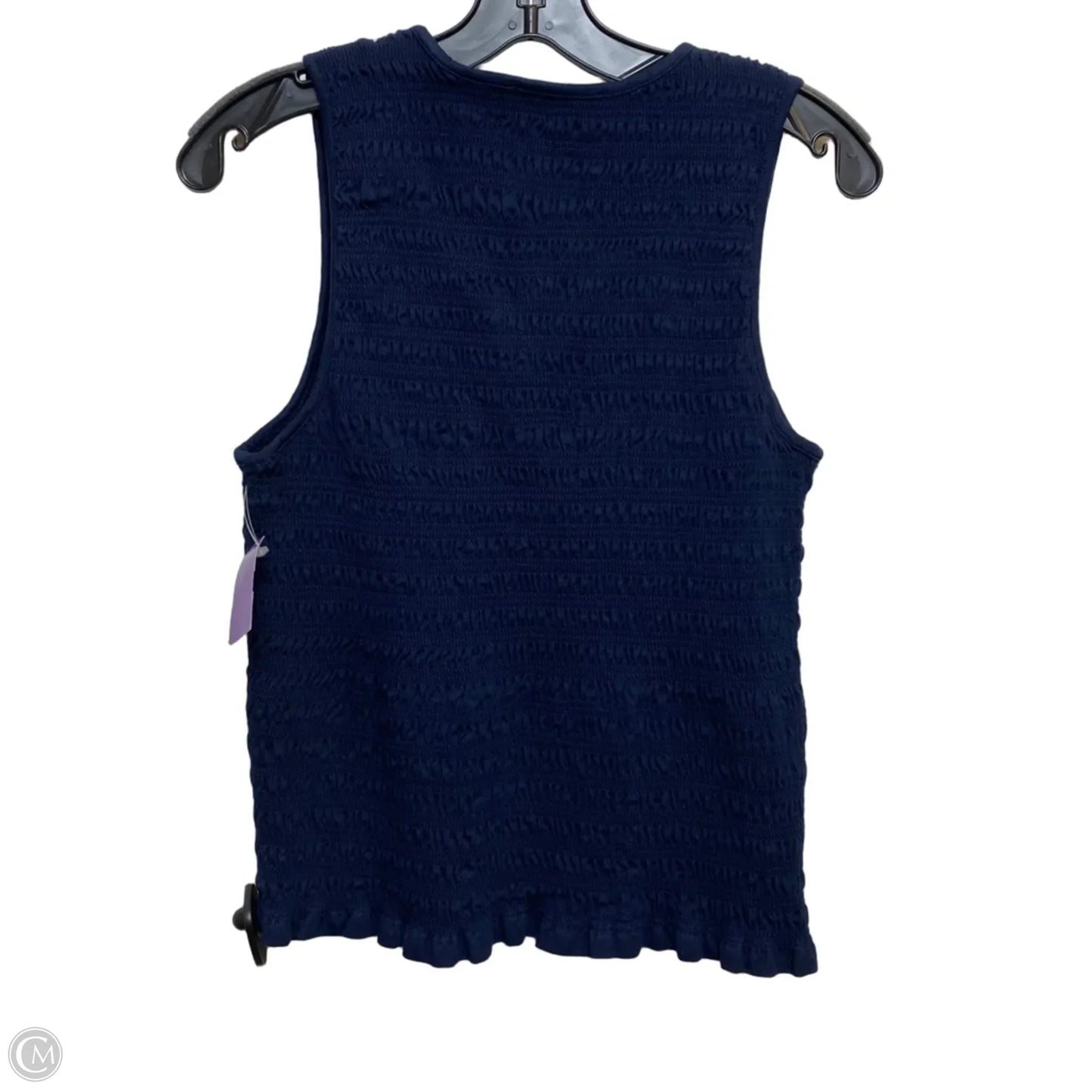 Top Sleeveless By Loft In Blue, Size: L