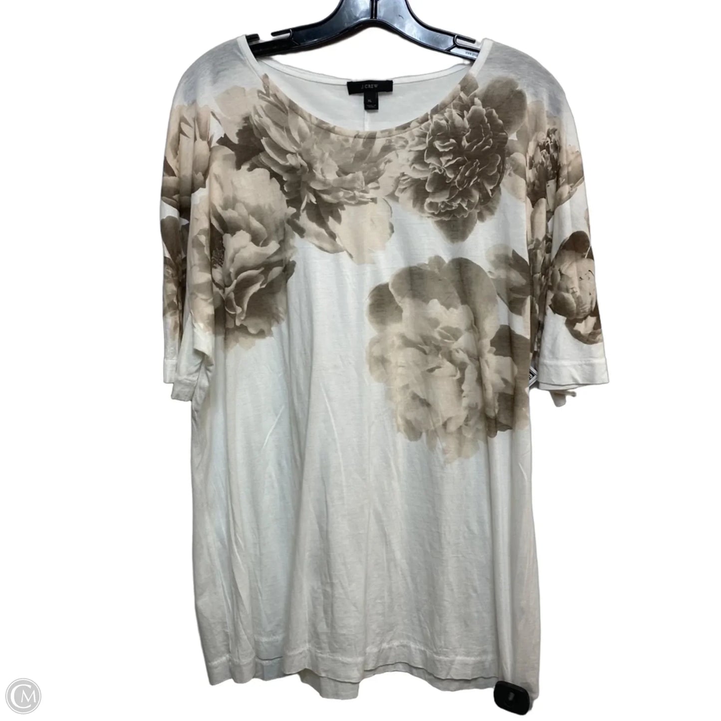 Top Short Sleeve By J. Crew In White, Size: Xl