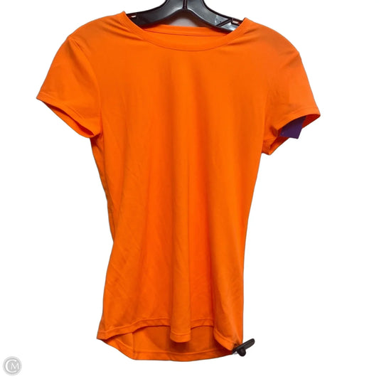 Athletic Top Short Sleeve By Nike In Orange, Size: Xs