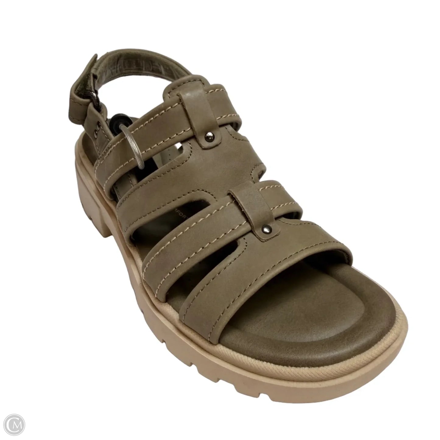 Sandals Flats By Clarks In Green, Size: 6