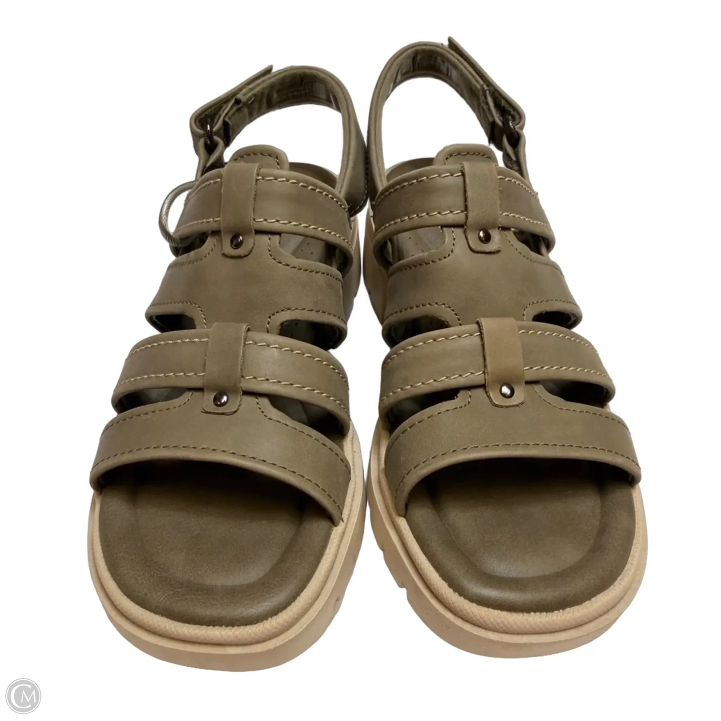 Sandals Flats By Clarks In Green, Size: 6