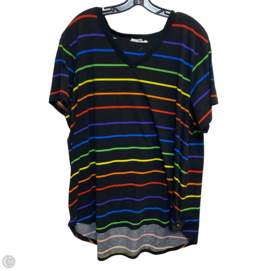 Top Short Sleeve By Jane And Delancey In Black, Size: 2x