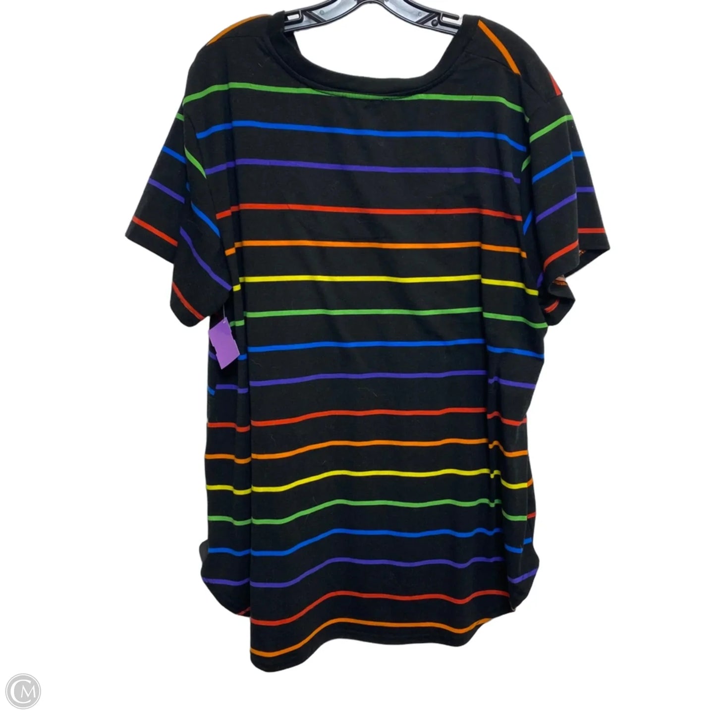 Top Short Sleeve By Jane And Delancey In Black, Size: 2x
