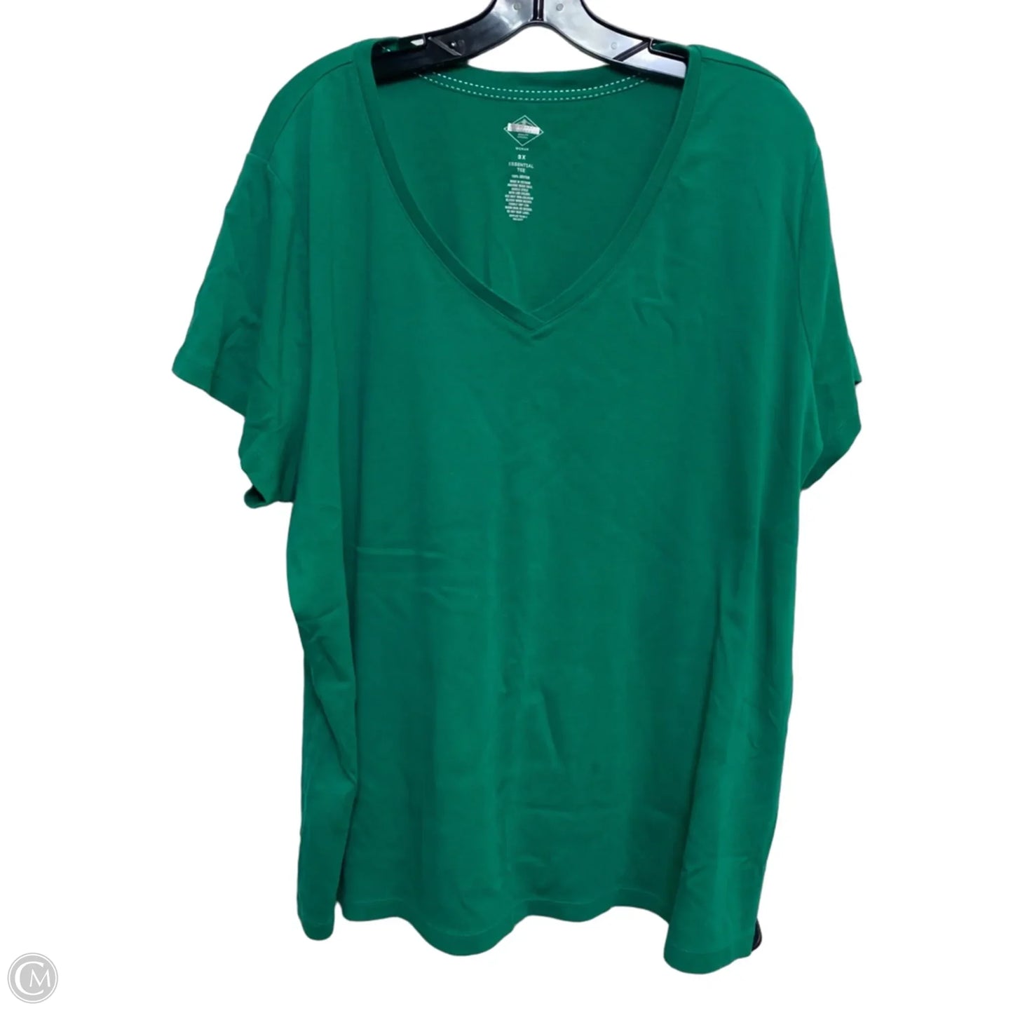 Top Short Sleeve Basic By St Johns Bay In Green, Size: 3x