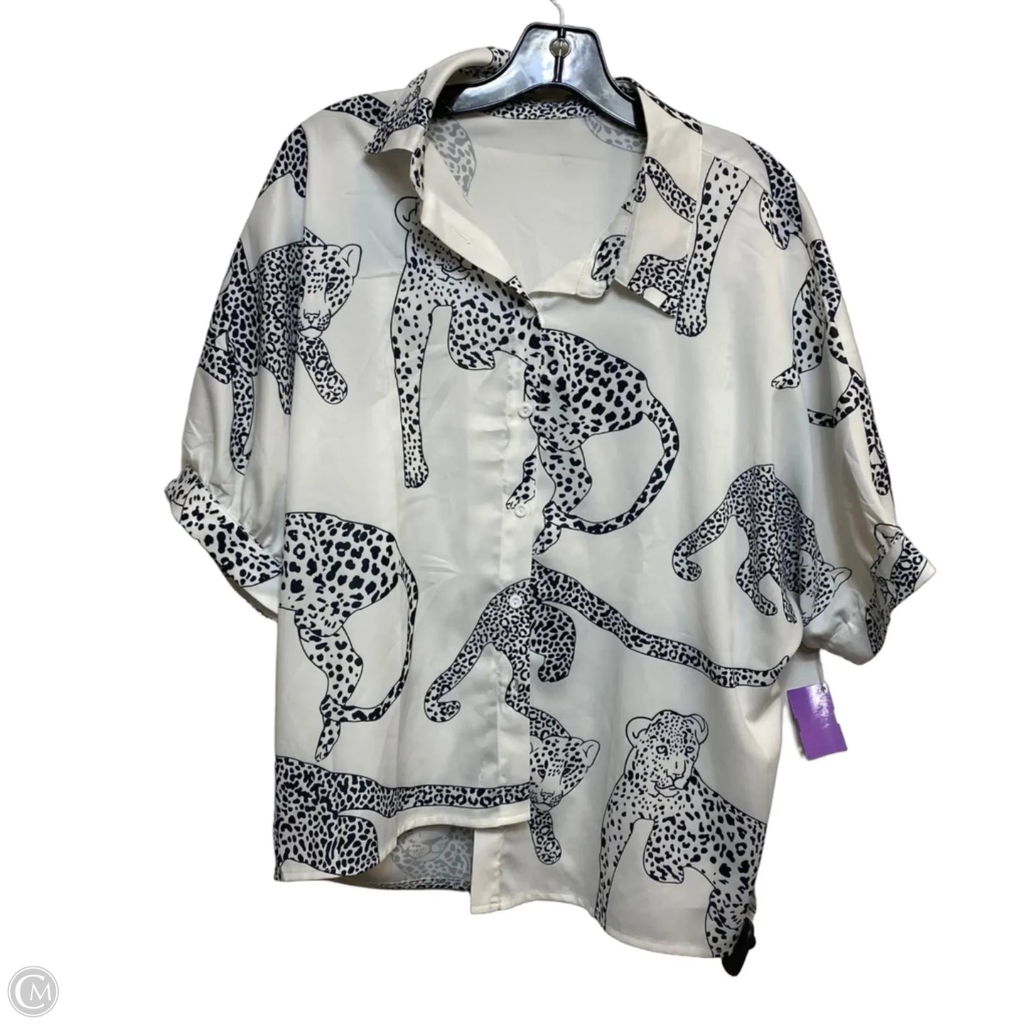 Top Short Sleeve By Cmf In White, Size: S