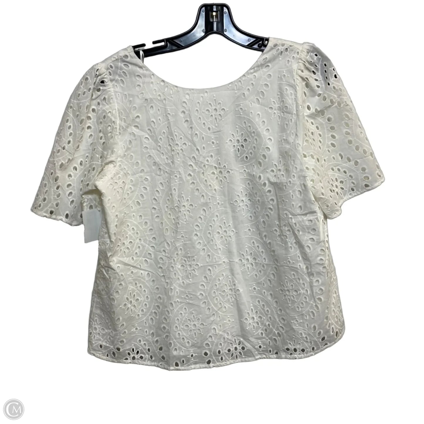 Top Short Sleeve By Banana Republic In White, Size: S