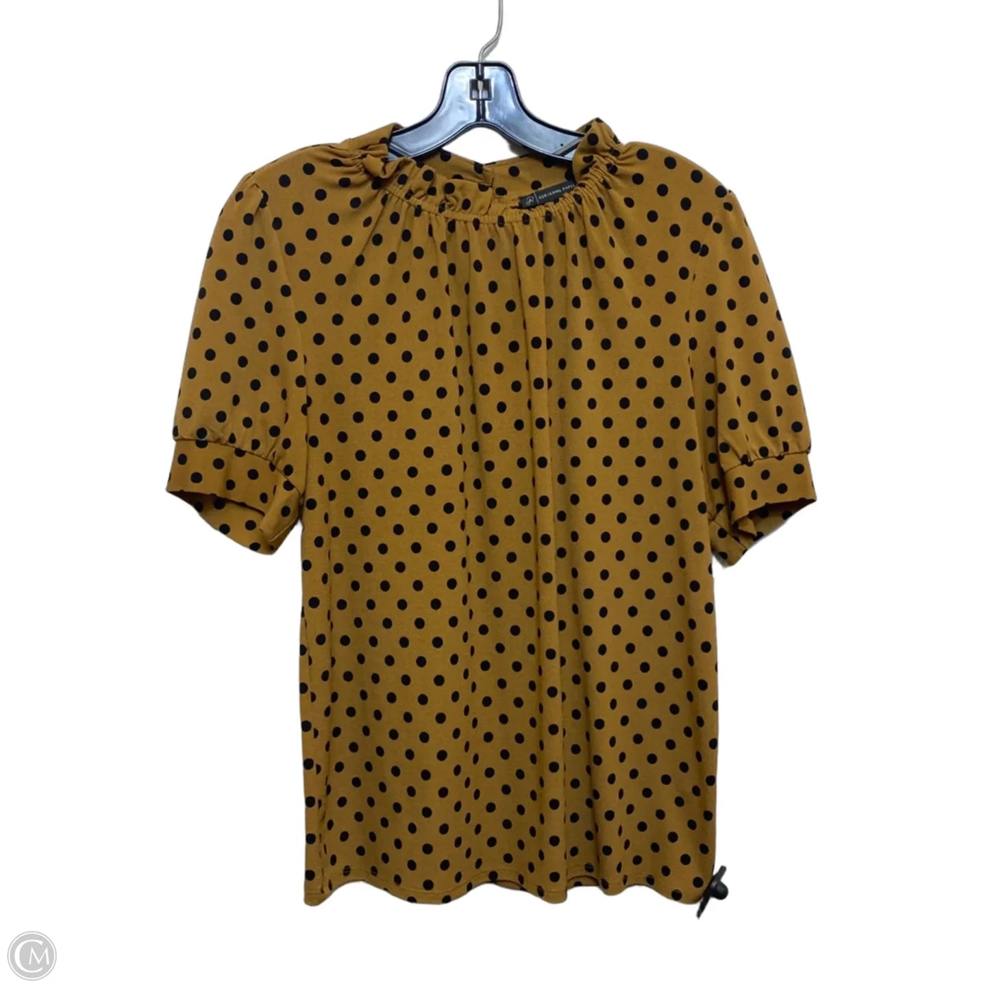 Top Short Sleeve By Adrianna Papell In Animal Print, Size: S