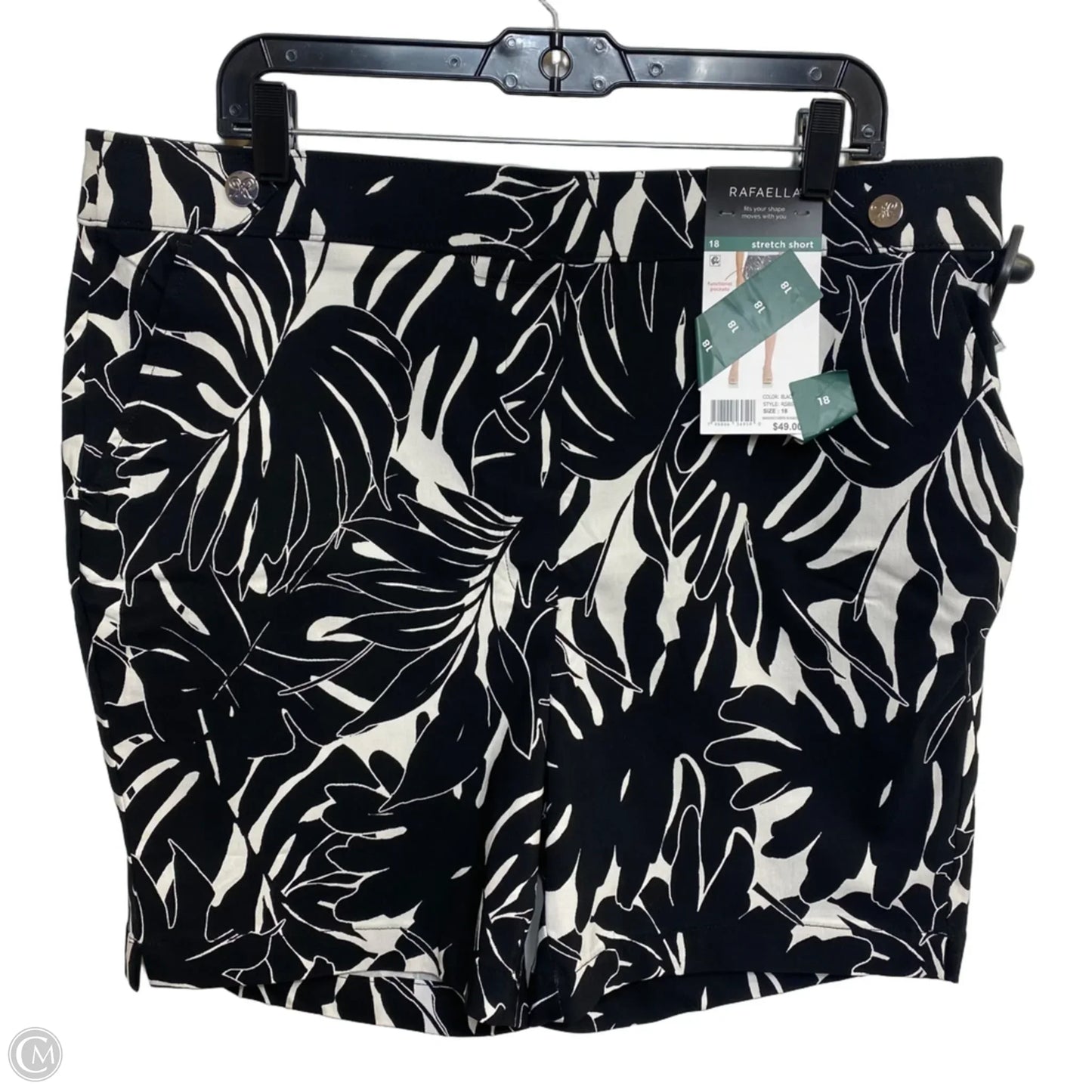 Shorts By Rafaella In Black, Size: 18