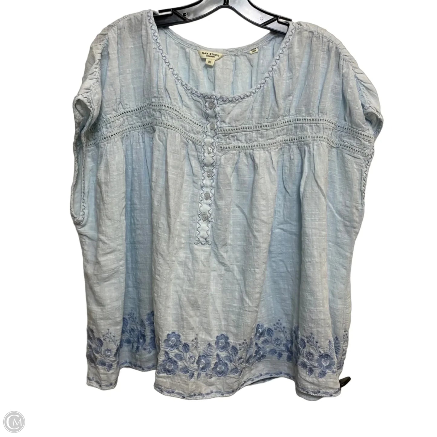Top Sleeveless By Max Studio In Blue, Size: Xl