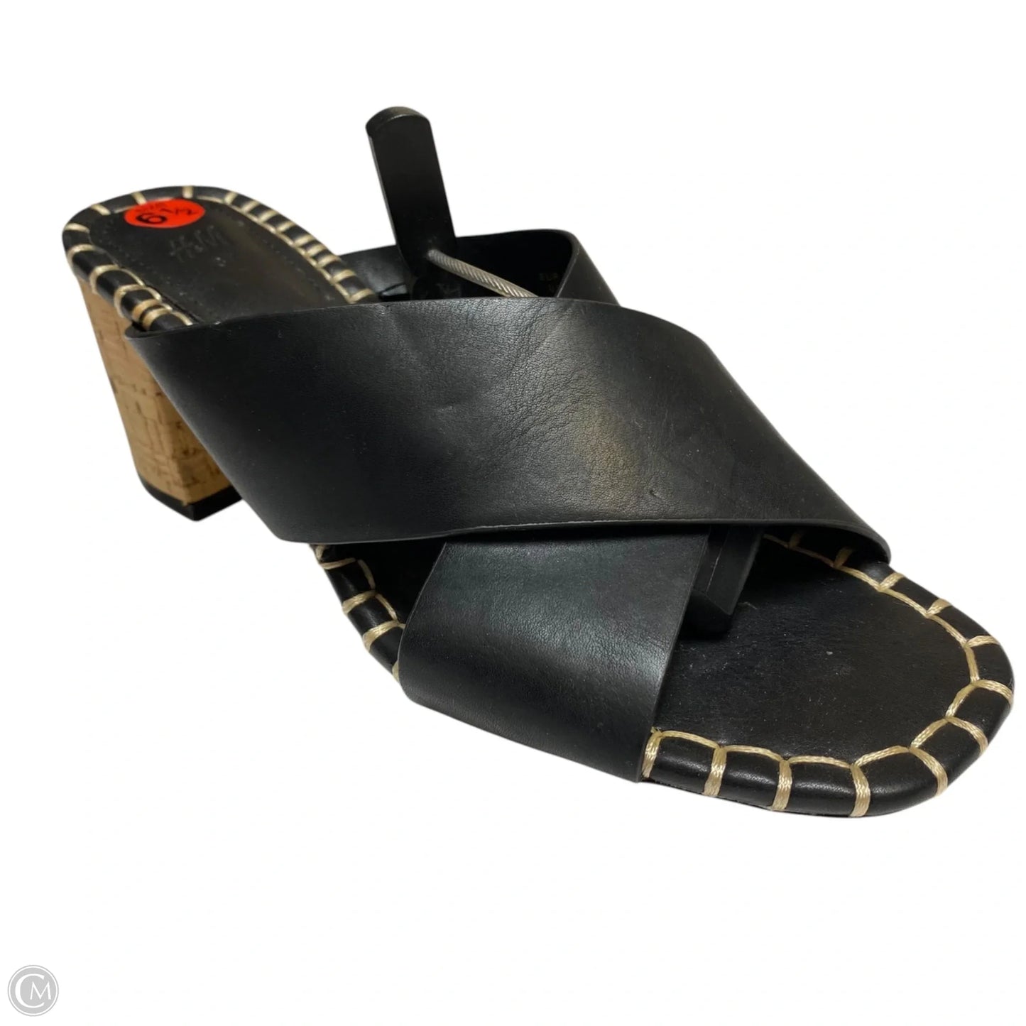 Sandals Heels Block By H&m In Black, Size: 6.5